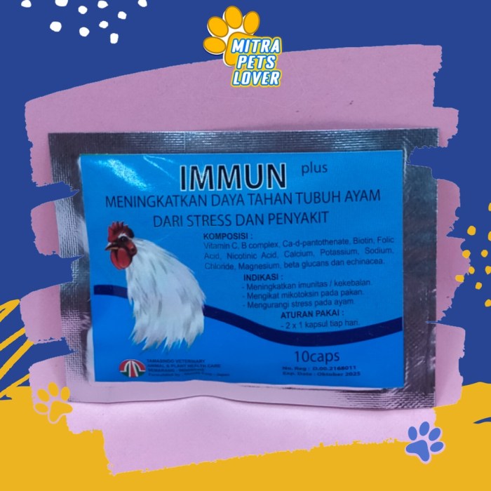 Peran vitamin dalam meningkatkan kekebalan unggas