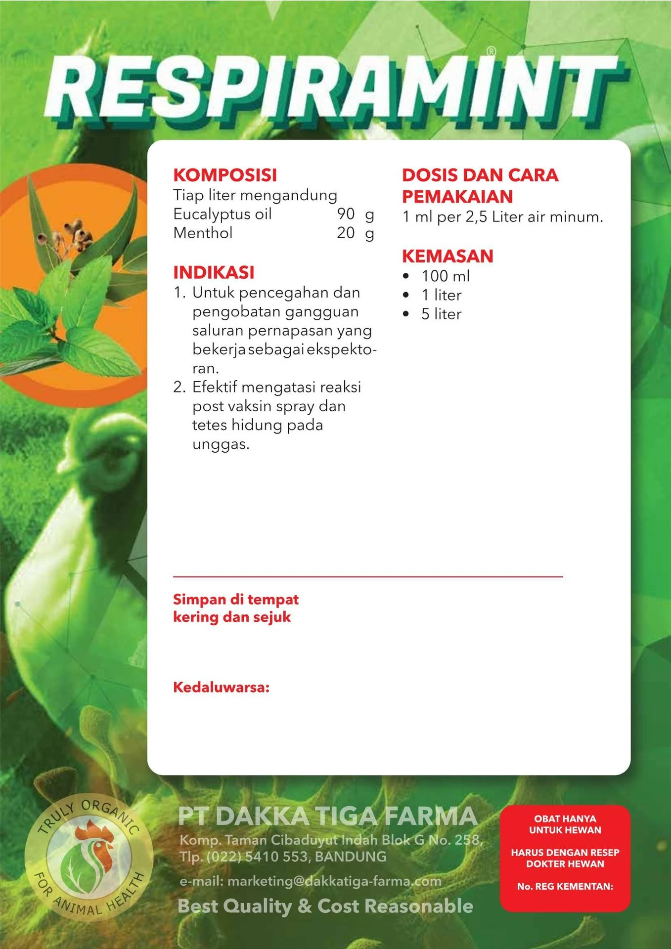 Eucalyptus Liquid: Solusi Alami untuk Kesehatan Pernapasan Unggas